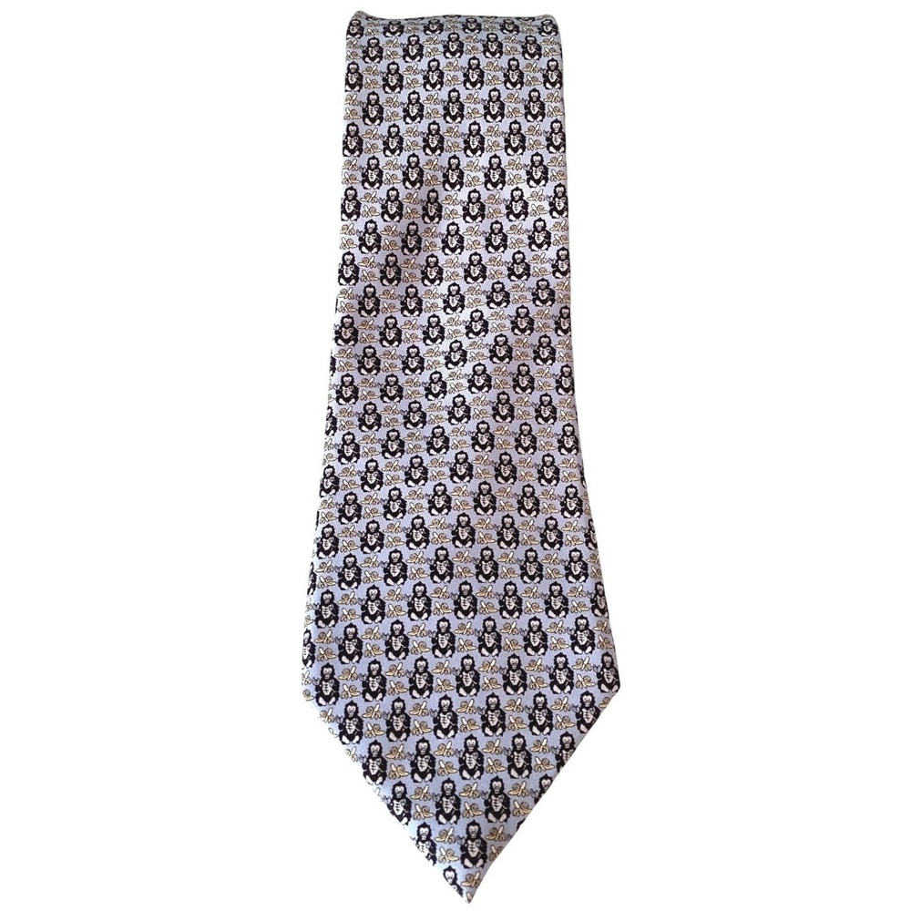 Vineyard Vines Tie Custom Collection Silk USA Banana 500lb Gorilla Light Blue